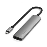 Satechi 6-in-1 USB-C Slim Multiport Adapter Space Gray