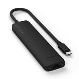 Satechi 7-in-1 USB-C Slim Multiport Adapter with Ethernet Svart