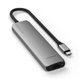 Satechi 7-in-1 USB-C Slim Multiport Adapter with Ethernet Space Gray