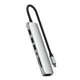 Satechi 7-in-1 USB-C Slim Multiport Adapter with Ethernet Sølv