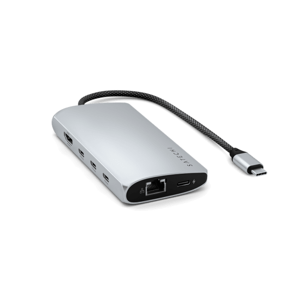 Satechi USB-C Multiport Adapter 8K With Ethernet V3 Sølv