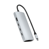 Satechi USB-C Multiport Adapter 8K With Ethernet V3 Sølv