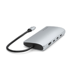 Satechi USB-C Multiport Adapter 8K With Ethernet V3 Sølv