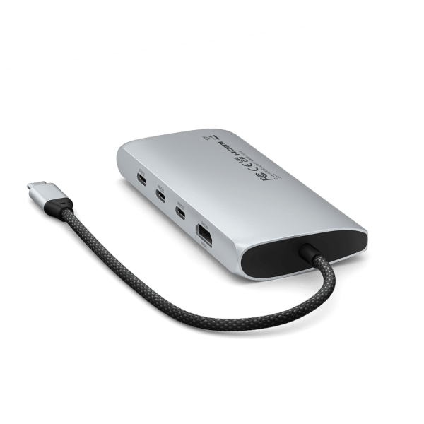 Satechi USB-C Multiport Adapter 8K With Ethernet V3 Sølv