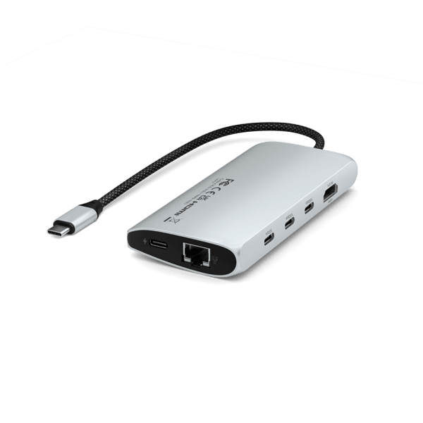 Satechi USB-C Multiport Adapter 8K With Ethernet V3 Sølv