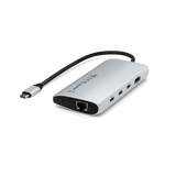 Satechi USB-C Multiport Adapter 8K With Ethernet V3 Sølv