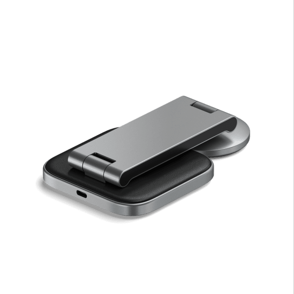 Satechi Trådløs lader 2-in-1 Foldable Qi2 Wireless Charging Stand MagSafe