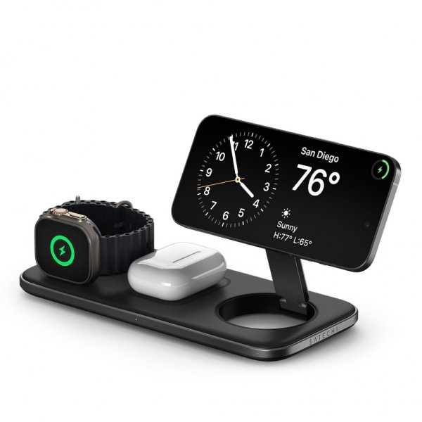 Satechi Trådløs lader Qi2 Trio Wireless Charging Pad MagSafe