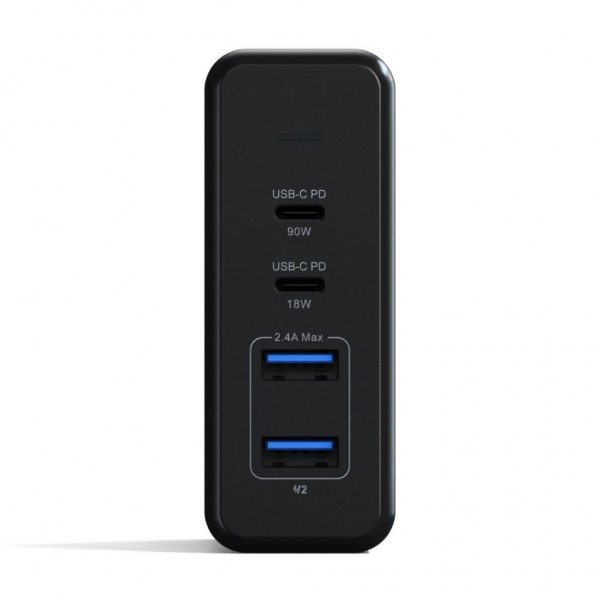 Satechi 108W PD reseLader med dubbla USB-C och USB-A uttag Grå