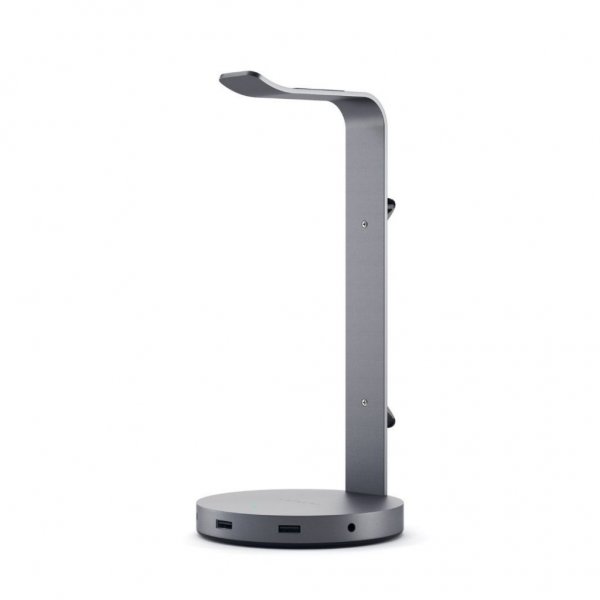 Satechi AirSkinstativ för Hodetelefoner med inbyggd USB-hub Space Grey