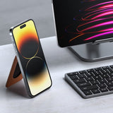 Satechi Kortholder Vegan-Leather Magnetic Wallet Stand Brun