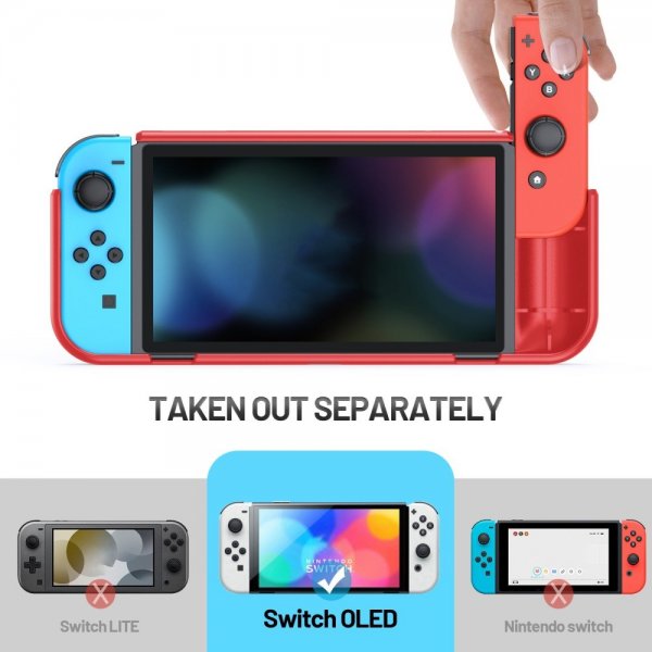 Støtsikkert deksel til Nintendo Switch OLED Rød