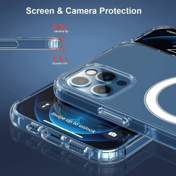 iPhone 11 Pro Deksel TPU MagSafe Støtsikker Transparent