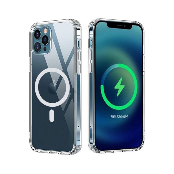 iPhone 13 Pro Max Deksel TPU MagSafe Støtsikker Transparent