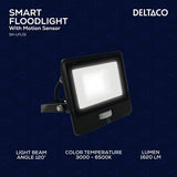 Deltaco Smart Home Spotlight med bevegelsessensor 20W