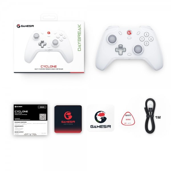 GameSir T4 Cyclone Wireless Game Control Multiplatform Hvit