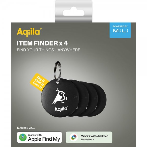 Aqiila Tracker Tagbird Key Ring 4-pakning