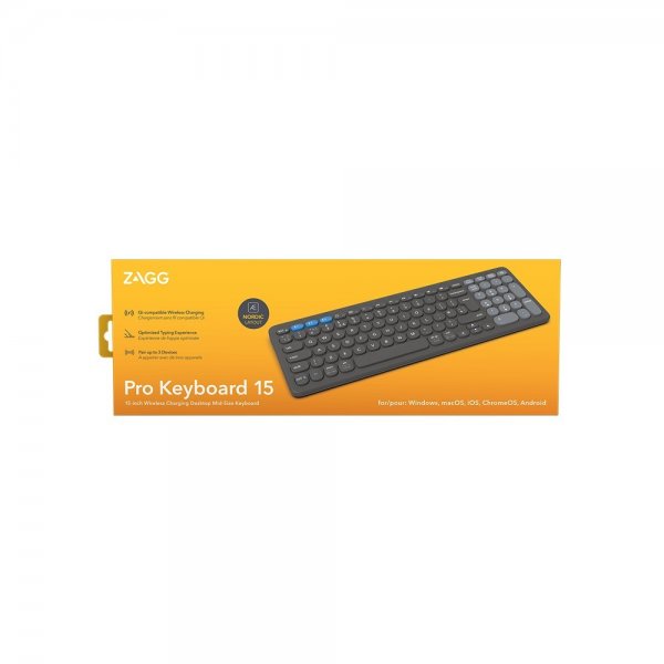 Zagg Tastatur Pro Keyboard 15 Nordic Charcoal