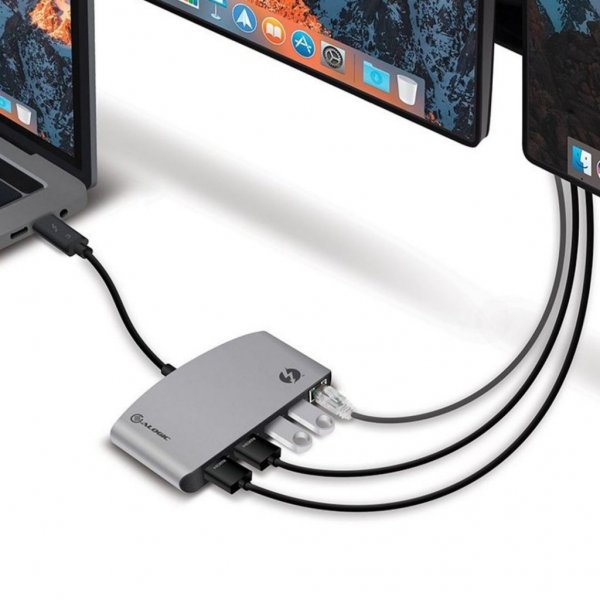 ALOGIC Dockningsstaion ThunderBolt 3 Dual HDMI 4K