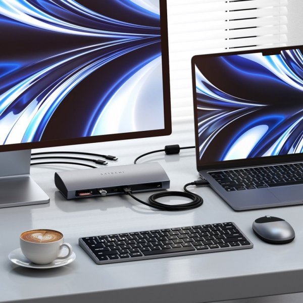 Satechi Thunderbolt 4 Dokk Romgrå