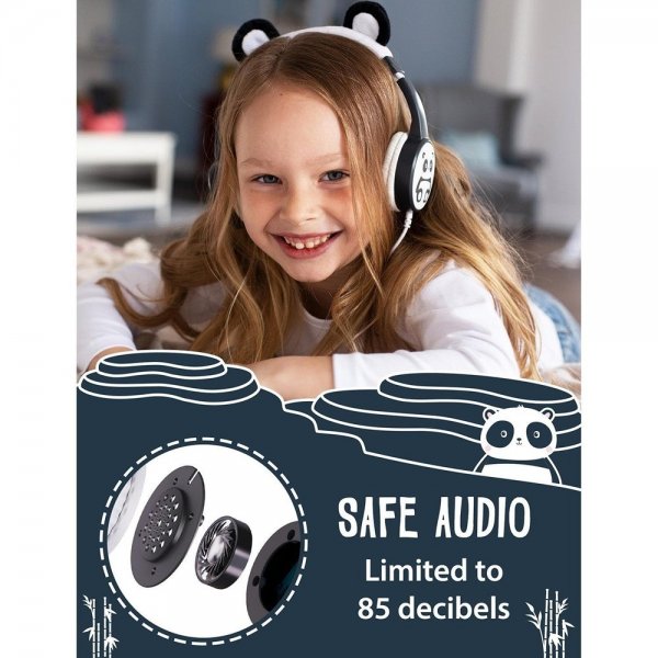 Planet Buddies Kablede Hodetelefoner til Barn Pippin the Panda Furry