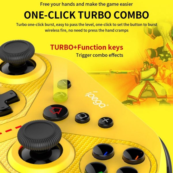 Ipega Trådløs kontroller Bluetooth Gul