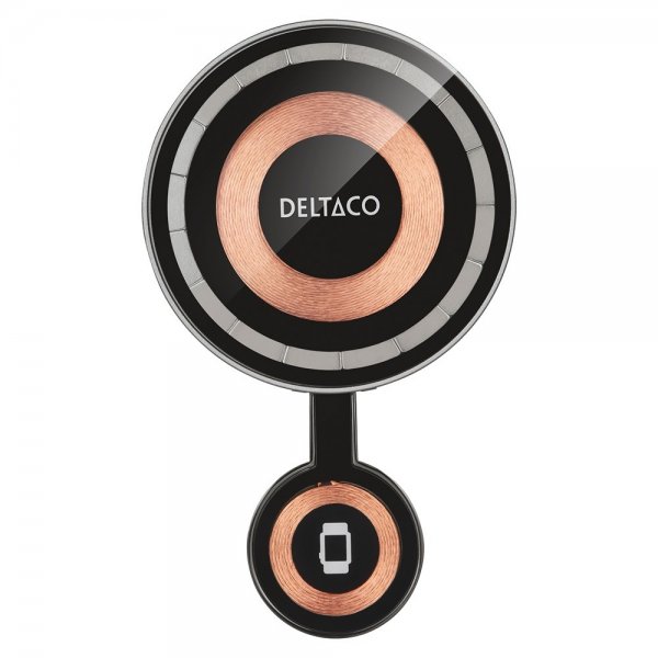 Deltaco Trådløs lader 2-in-1 Transparent MagSafe