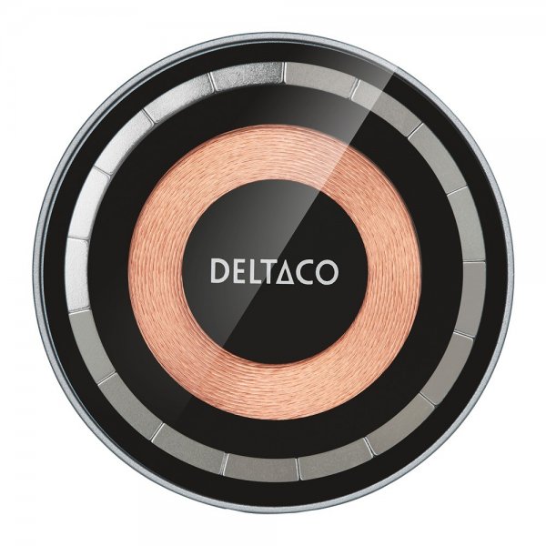 Deltaco Trådløs lader 2-in-1 Transparent MagSafe