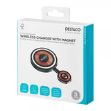 Deltaco Trådløs lader 2-in-1 Transparent MagSafe