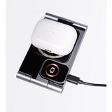 Deltaco Trådløs lader 3-in-1 Transparent Foldable MagSafe