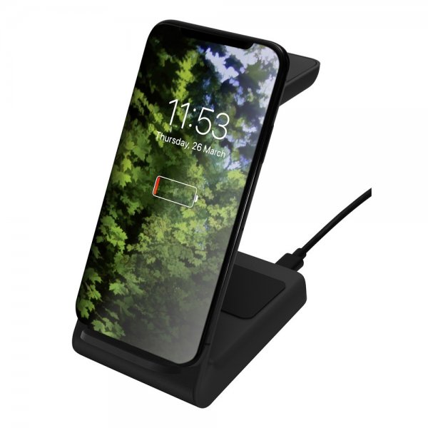 Deltaco Trådløs lader 3-in-1 Wireless Charger Svart