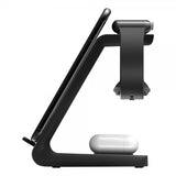 Deltaco Trådløs lader 3-in-1 Wireless Charger Svart
