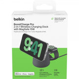 Belkin Trådløs lader BoostCharge Pro 2-in-1 MagSafe 15W Charcoal
