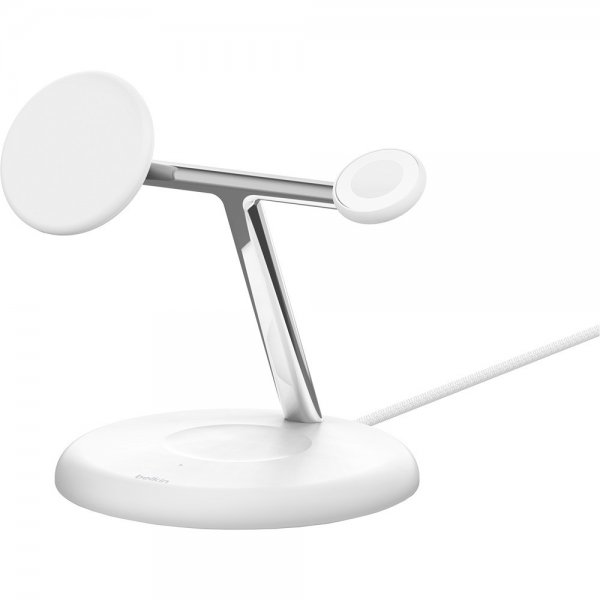 Belkin Trådløs lader BoostCharge Pro 3-in-1 MagSafe Qi2 15W Hvit