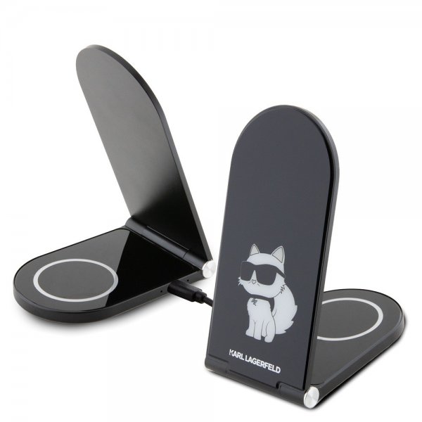 Karl Lagerfeld Trådløs lader Magnetic Desk Charger Choupette MagSafe Svart