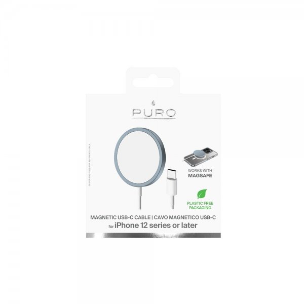 Puro Trådløs lader Magnetic USB-C Charging Cable MagSafe Blå