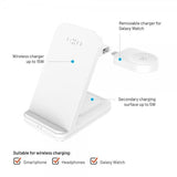 Fixed Trådløs lader Powerstation for Samsung 3in1 15W Hvit