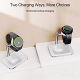 Trådløs lader V8S 2-in-1 Samsung Galaxy Watch/Buds Hvit