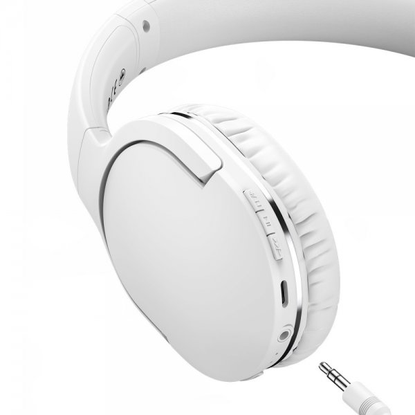 Baseus Hodetelefoner Over-Ear Encok Hvit