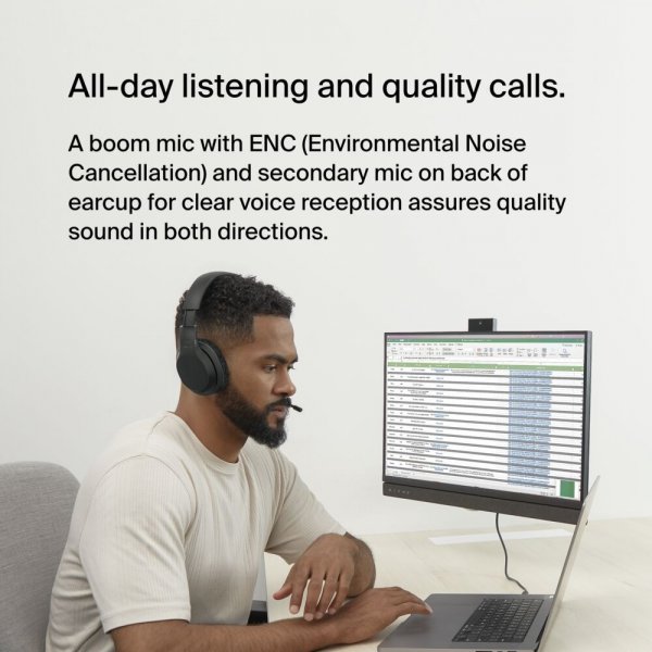 Belkin Trådløse Over-Ear Hodetelefoner SoundForm Adapt Svart