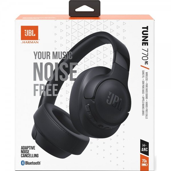 JBL Trådløse Over-Ear Hodetelefoner Tune 770NC Svart