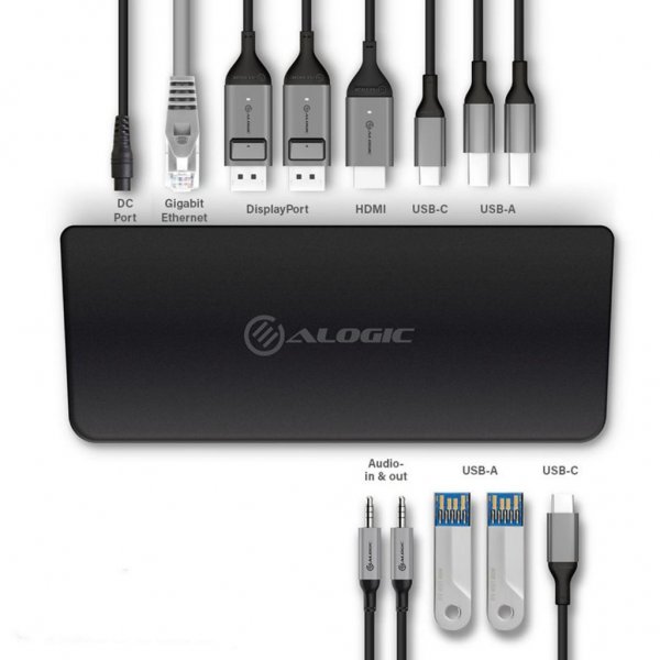 ALOGIC USB-C and USB 3.0 Triple Display Docking Station 4K & Power Delivery 80W