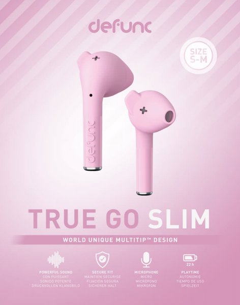 Defunc True Go Slim Trådløsa Hodetelefoner Rosa