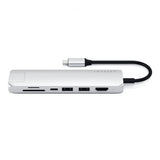 Satechi Slim USB-C MultiPort med Ethernet Sølv