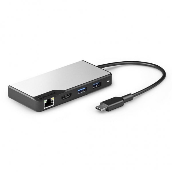 ALOGIC USB-C Fusion ALPHA 5-i-1-hub HDMI. USB. Ethernet and PD Space Gray