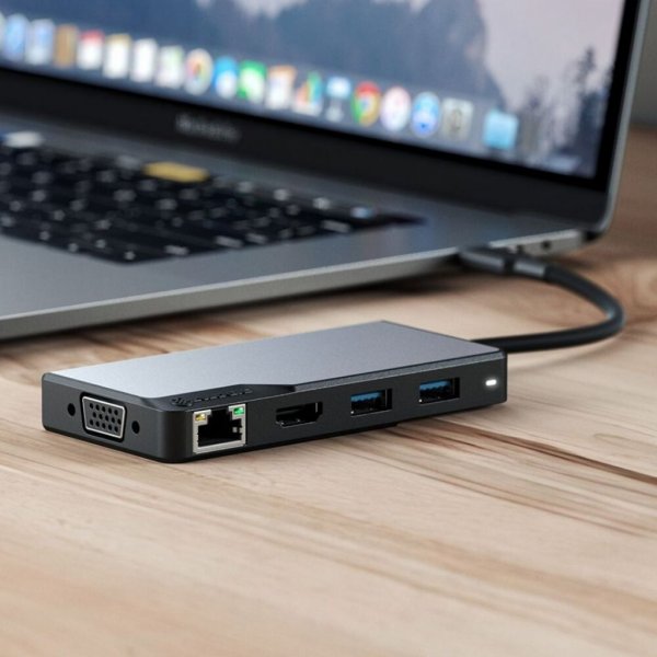 ALOGIC USB-C Fusion MAX 6-in-1-hub HDMI. USB. Ethernet and PD Space Gray