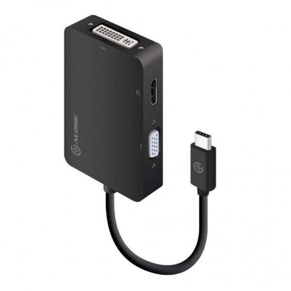 ALOGIC 3-i-1 USB-C HDMI DVI VGA-adapter