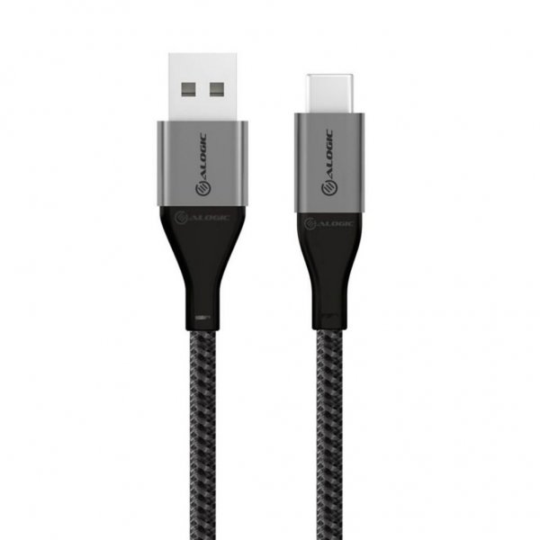 ALOGIC Ultra USB-A till USB-C Kabel 3A/480Mbps 30 cm Rymdgrå