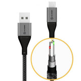 ALOGIC Ultra USB-A till USB-C Kabel 3A/480Mbps 3 meter Rymdgrå