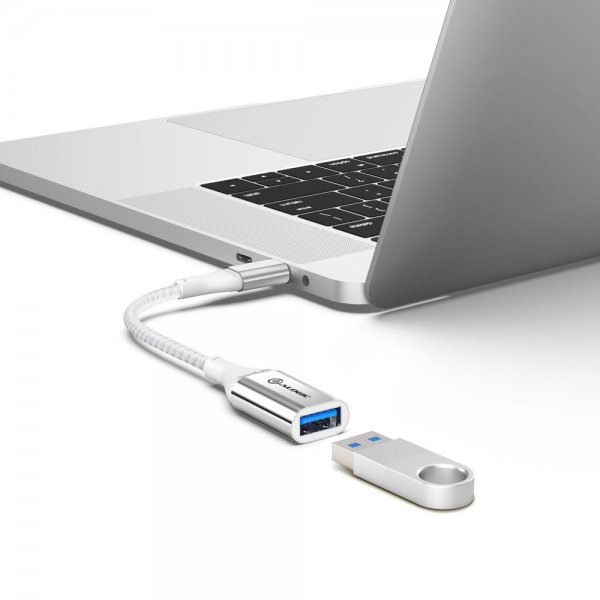 ALOGIC Ultra USB-C till USB-A Adapter 15 cm Silver